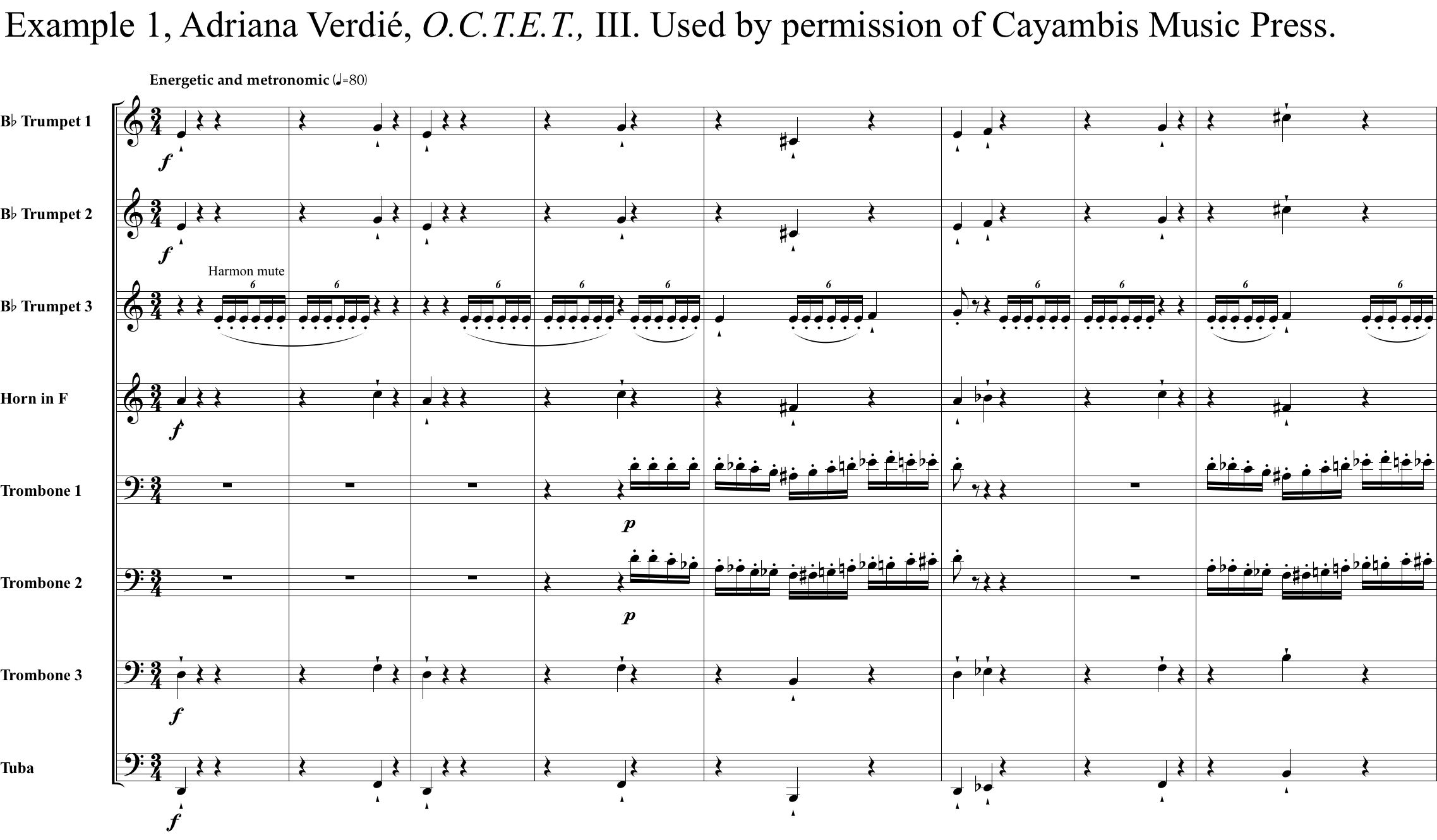 Example 1, Verdie Octet